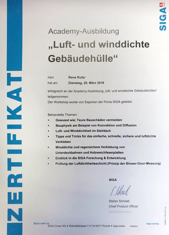 RWS GmbH – Luft- und winddichte Gebäudehülle 2018