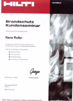 RWS GmbH – Brandschutz-Zertifikat